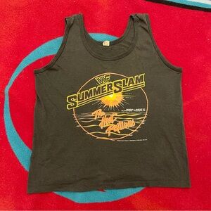 Vintage 1990 WWF summer Slam Tanktop Tagged L